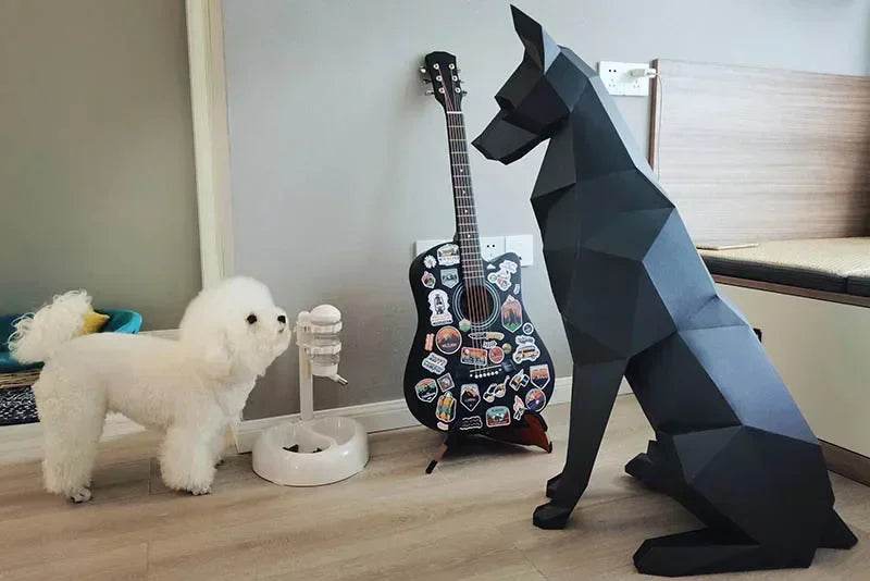 Premium Doberman Paper Desk Model Ornament Geometric Gift - ToylandEU