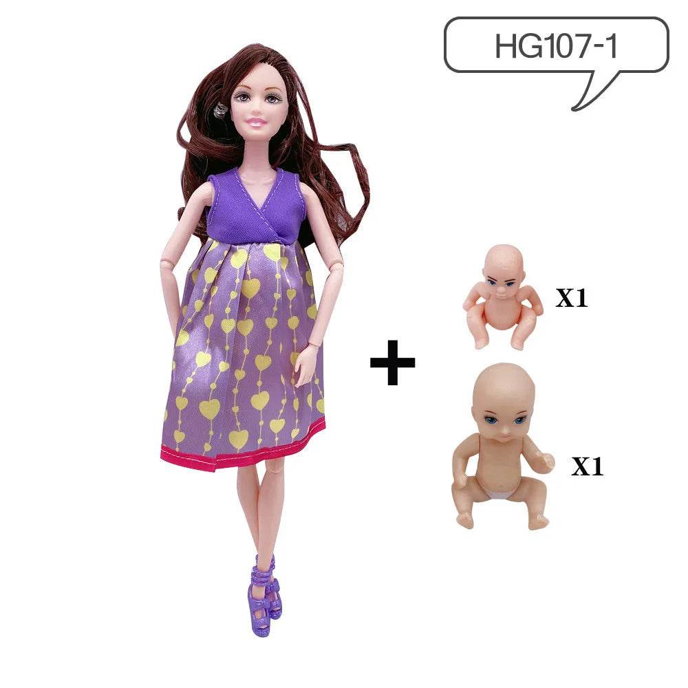 Premium Doll 11.5 Inch Pregnant With Two Babies For Kids - ToylandEU