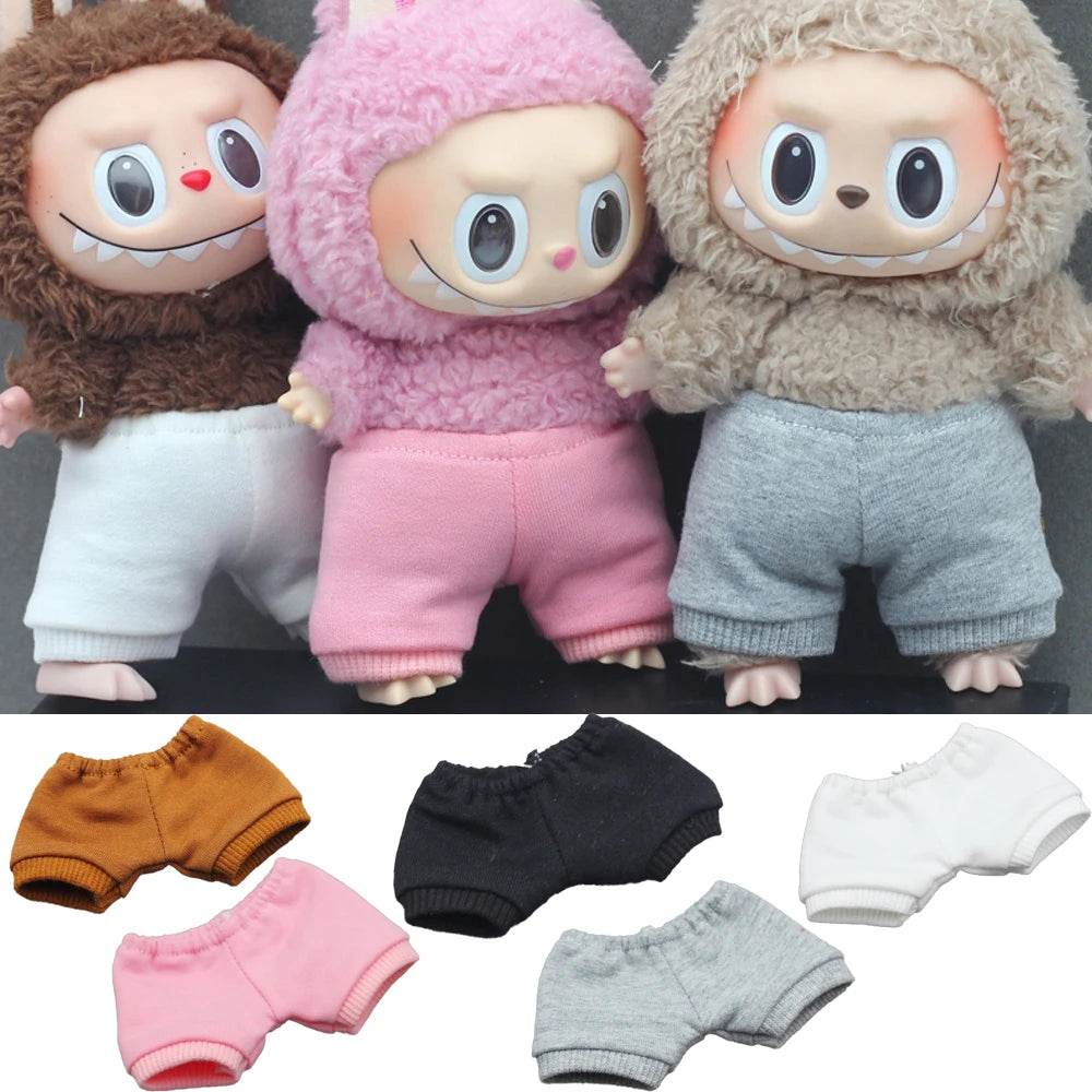 Premium Doll Accessories Denim Shorts Outfit for Labubu 17cm Toy Dolls - ToylandEU