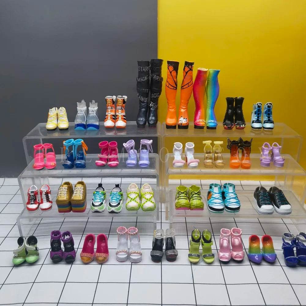 Premium Doll Accessories Rainbow School Shoes For Girls - ToylandEU