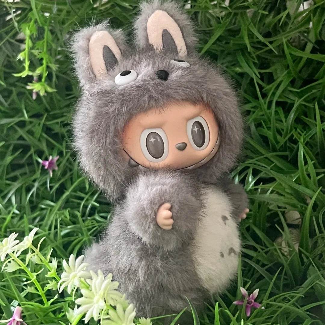 Premium Doll Clothes Grey Cat Costume For Labubu 15 To 17cm - ToylandEU