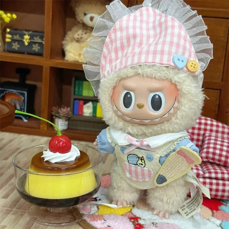 Premium Doll Clothes Grey Cat Costume For Labubu 15 To 17cm - ToylandEU