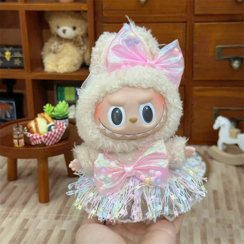 Premium Doll Clothes Grey Cat Costume For Labubu 15 To 17cm - ToylandEU