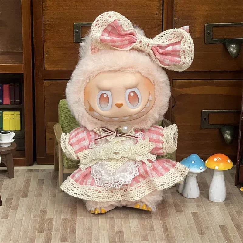 Premium Doll Clothes Grey Cat Costume For Labubu 15 To 17cm - ToylandEU