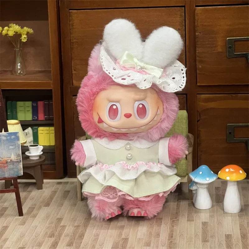 Premium Doll Clothes Grey Cat Costume For Labubu 15 To 17cm - ToylandEU