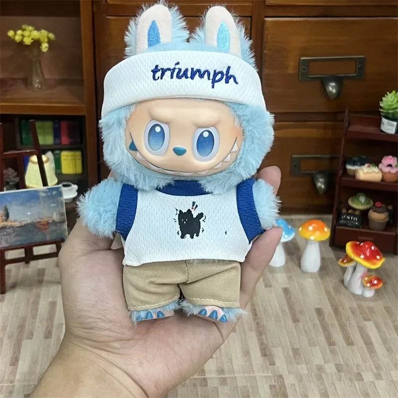 Premium Doll Clothes Grey Cat Costume For Labubu 15 To 17cm - ToylandEU