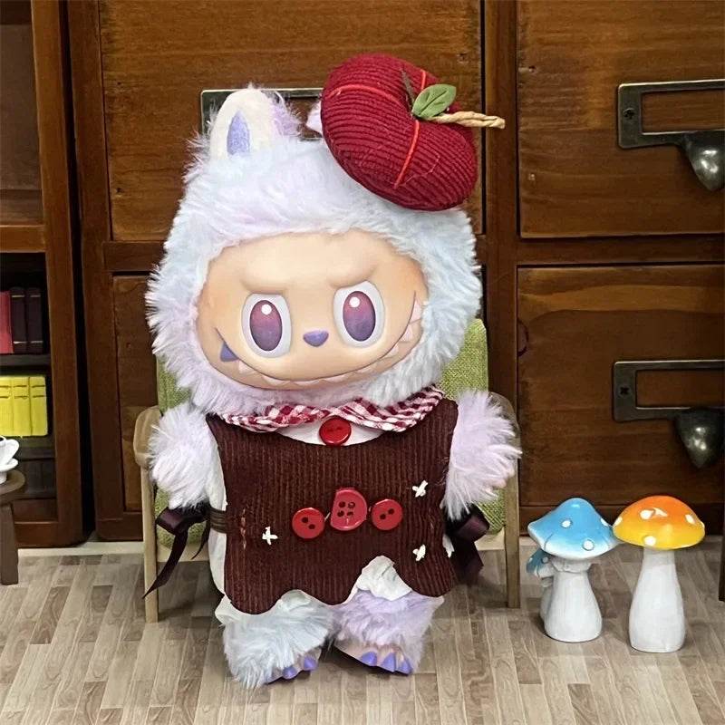 Premium Doll Clothes Grey Cat Costume For Labubu 15 To 17cm - ToylandEU