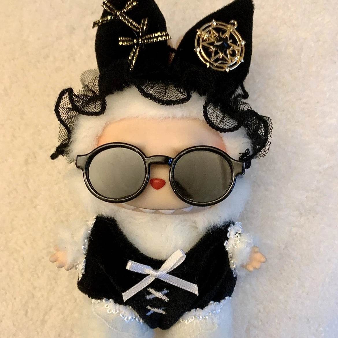 Premium Doll Clothes Grey Cat Costume For Labubu 15 To 17cm - ToylandEU