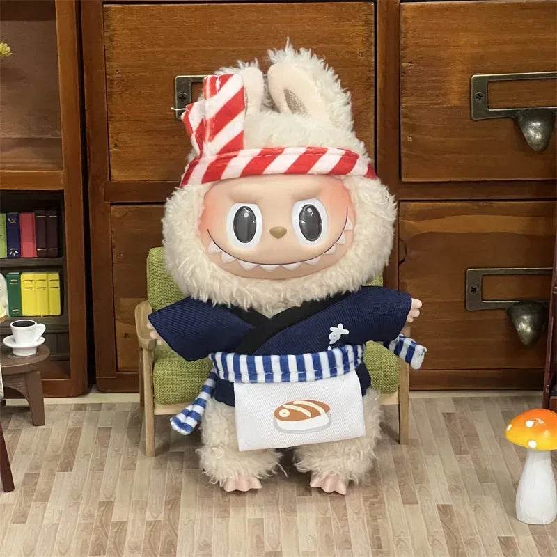 Premium Doll Clothes Grey Cat Costume For Labubu 15 To 17cm - ToylandEU