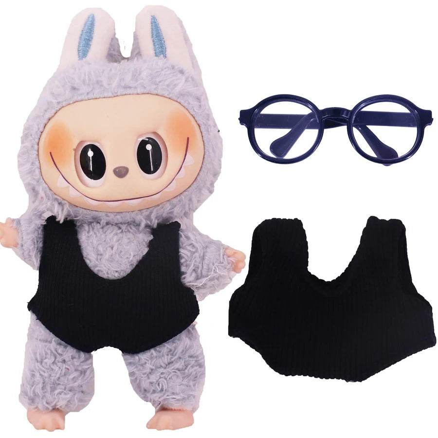 Premium Doll Clothes One-Piece Swimsuit with Diving Mask for 15-17cm Plush Labubu Dolls - ToylandEU