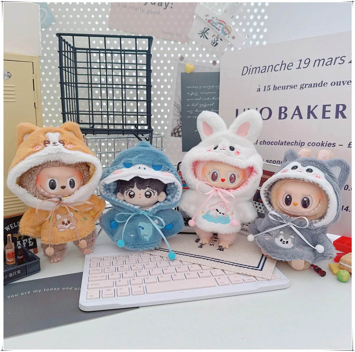 Premium Doll Clothes Plush Animal Shawl For 15-17cm Labubu - ToylandEU