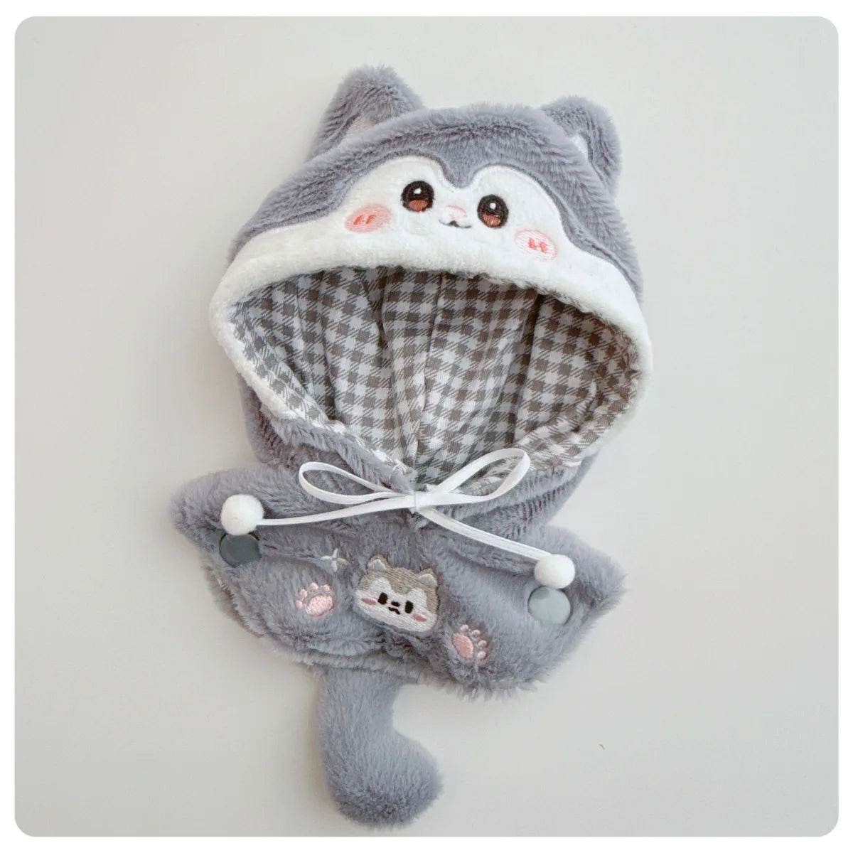 Premium Doll Clothes Plush Animal Shawl For 15-17cm Labubu - ToylandEU