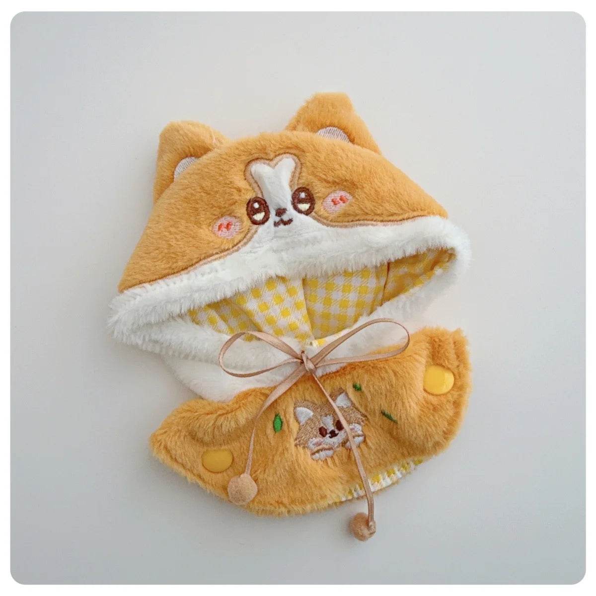Premium Doll Clothes Plush Animal Shawl For 15-17cm Labubu - ToylandEU