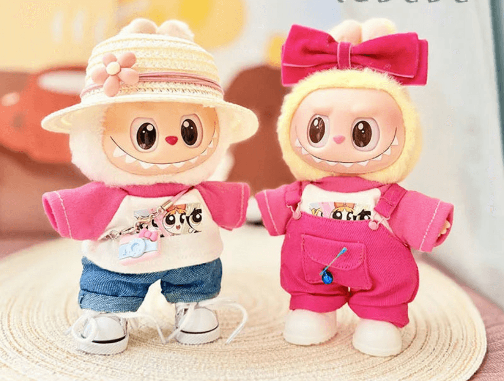 Premium Doll Clothes Police Set with Summer T-shirt for Labubu I II Idol Dolls 15/17cm Perfect for Parties and DIY Gifts - ToylandEU