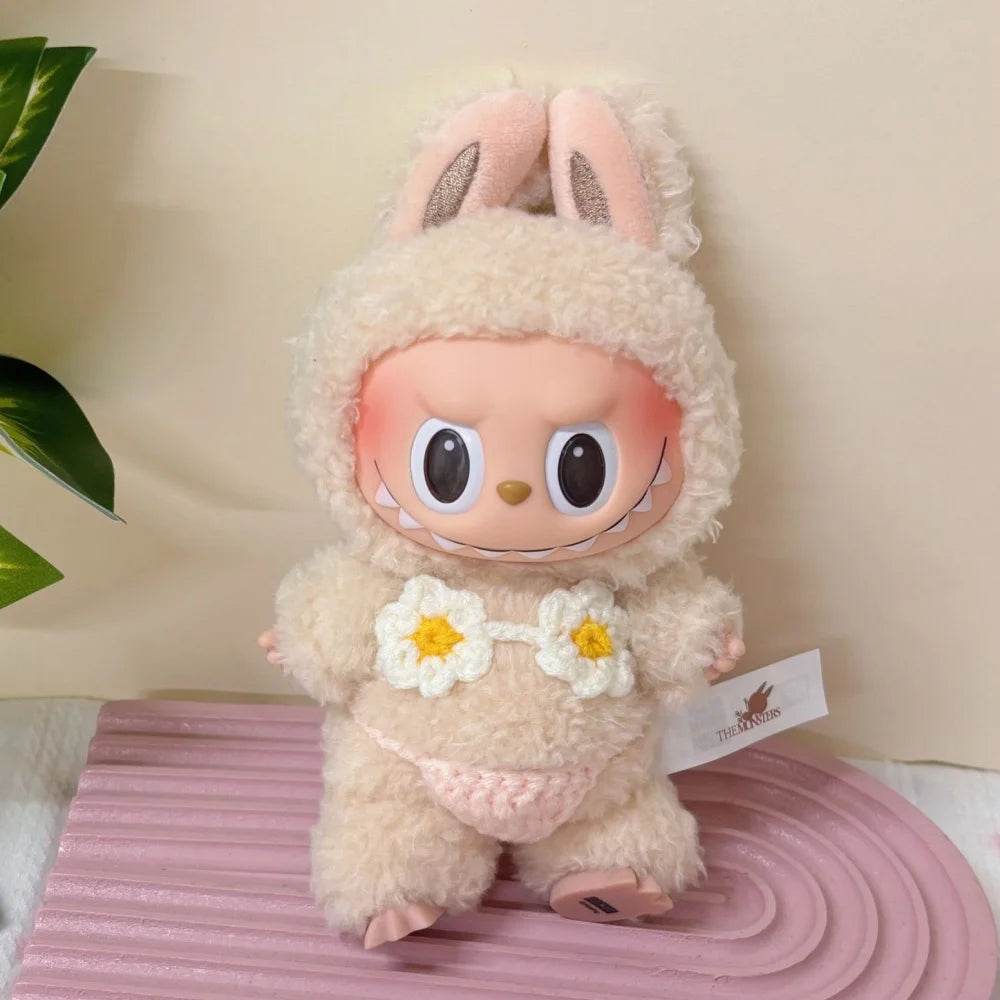 Premium Doll Clothes Set for 15-17cm Labubu Dolls Featuring Hawaiian Style Bikini and Grass Skirt for Fashionable Playtime Labubu - ToylandEU