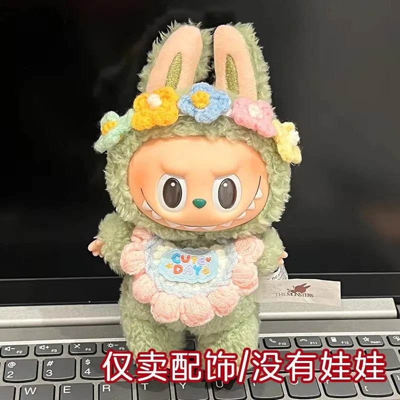 Premium Doll Clothes Set for 15-17cm Labubu Dolls Featuring Hawaiian Style Bikini and Grass Skirt for Fashionable Playtime Labubu - ToylandEU