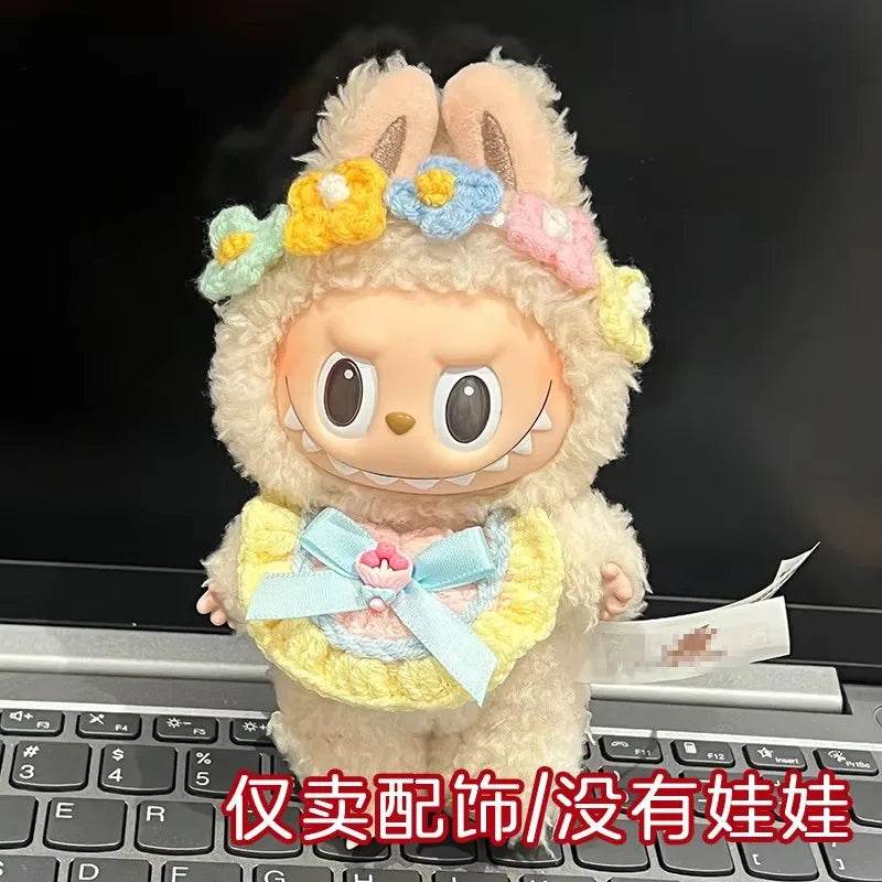 Premium Doll Clothes Set for 15-17cm Labubu Dolls Featuring Hawaiian Style Bikini and Grass Skirt for Fashionable Playtime Labubu - ToylandEU