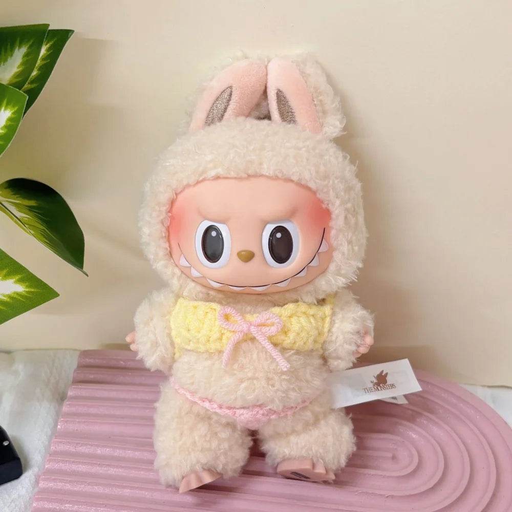 Premium Doll Clothes Set for 15-17cm Labubu Dolls Featuring Hawaiian Style Bikini and Grass Skirt for Fashionable Playtime Labubu - ToylandEU