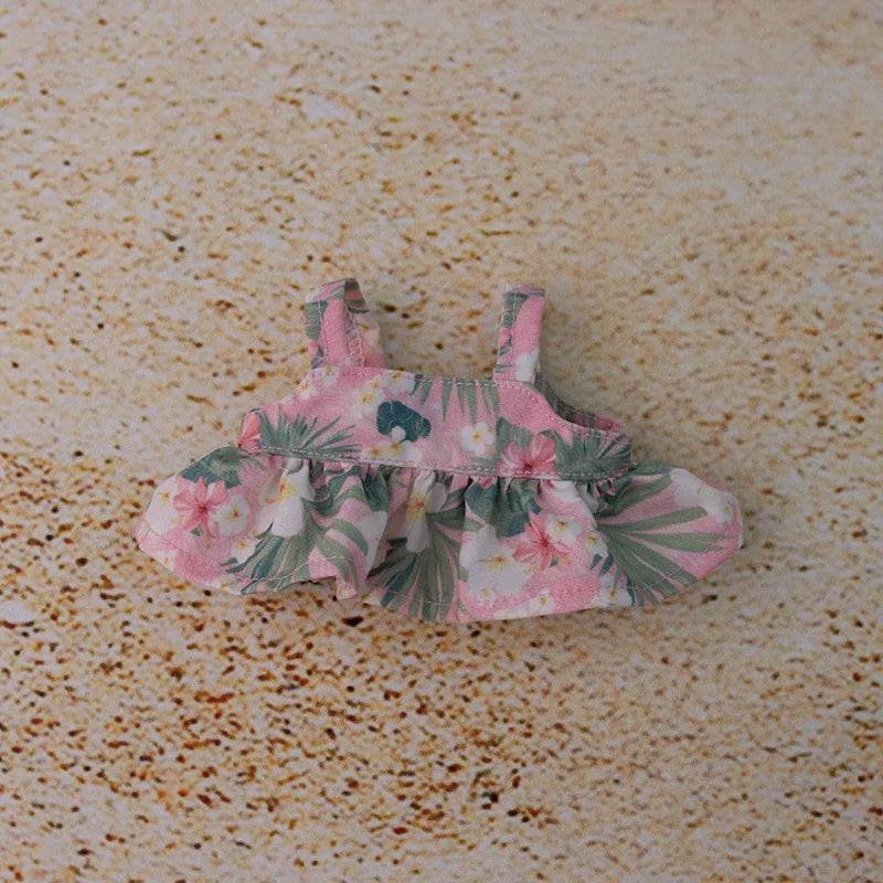 Premium Doll Clothes Set for Labubu Dolls Featuring Hawaiian Floral Shirt and Beach Shorts for Summer Fun Labubu - ToylandEU