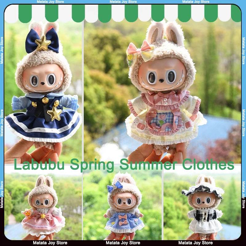 Premium Doll Clothes Spring Summer Dress For 17cm Labubu - ToylandEU