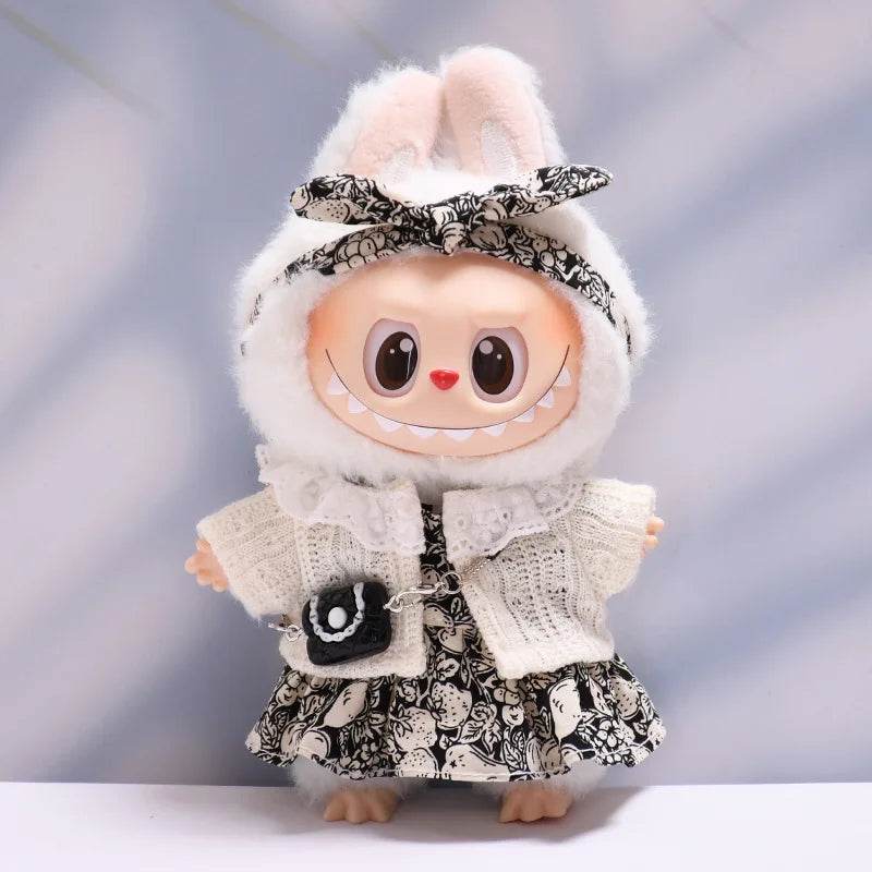 Premium Doll Clothes Spring Summer Dress For 17cm Labubu - ToylandEU