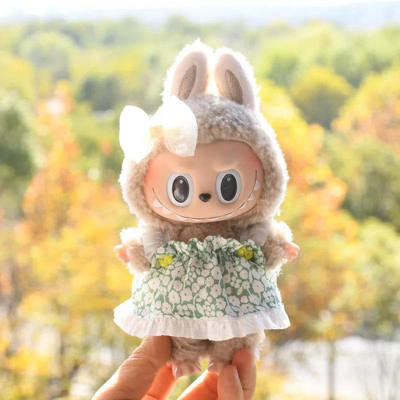Premium Doll Clothes Spring Summer Dress For 17cm Labubu - ToylandEU
