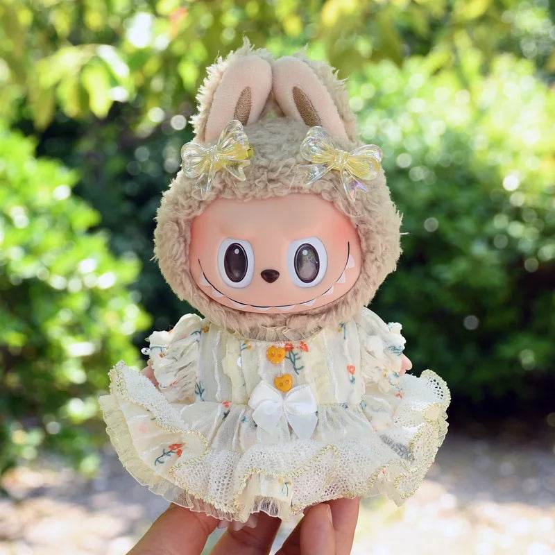 Premium Doll Clothes Spring Summer Dress For 17cm Labubu - ToylandEU