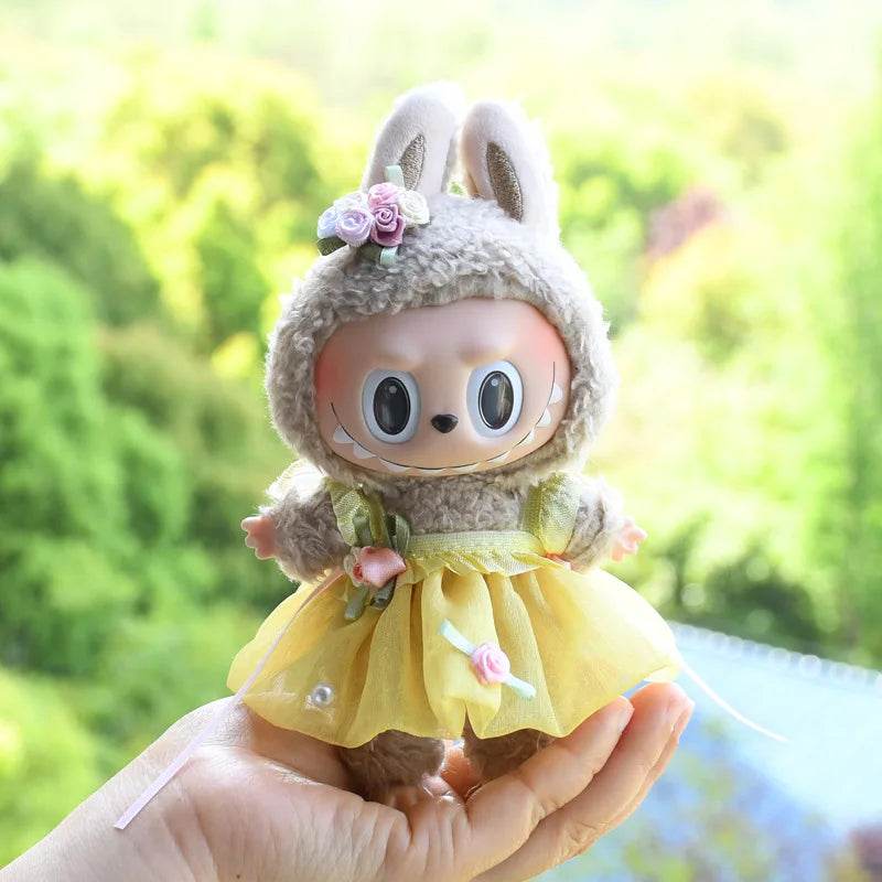 Premium Doll Clothes Spring Summer Dress For 17cm Labubu - ToylandEU