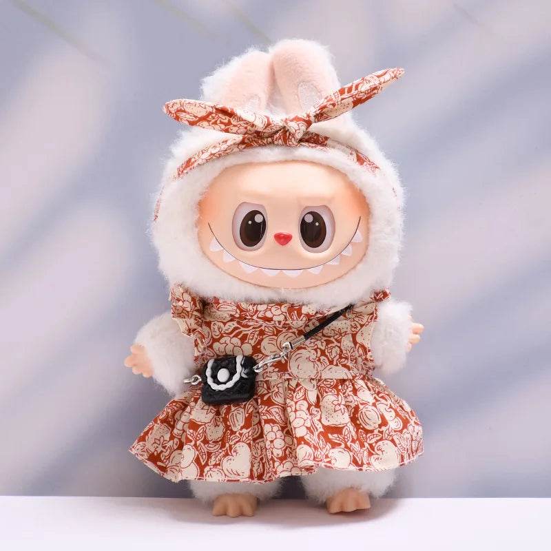 Premium Doll Clothes Spring Summer Dress For 17cm Labubu - ToylandEU
