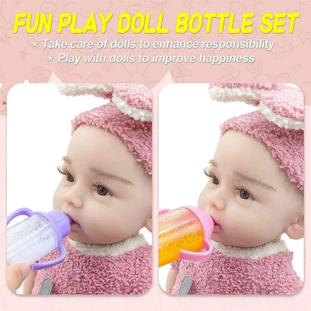 Premium Doll Feeding Bottle Set Pacifier For 17 Inch Dolls - ToylandEU