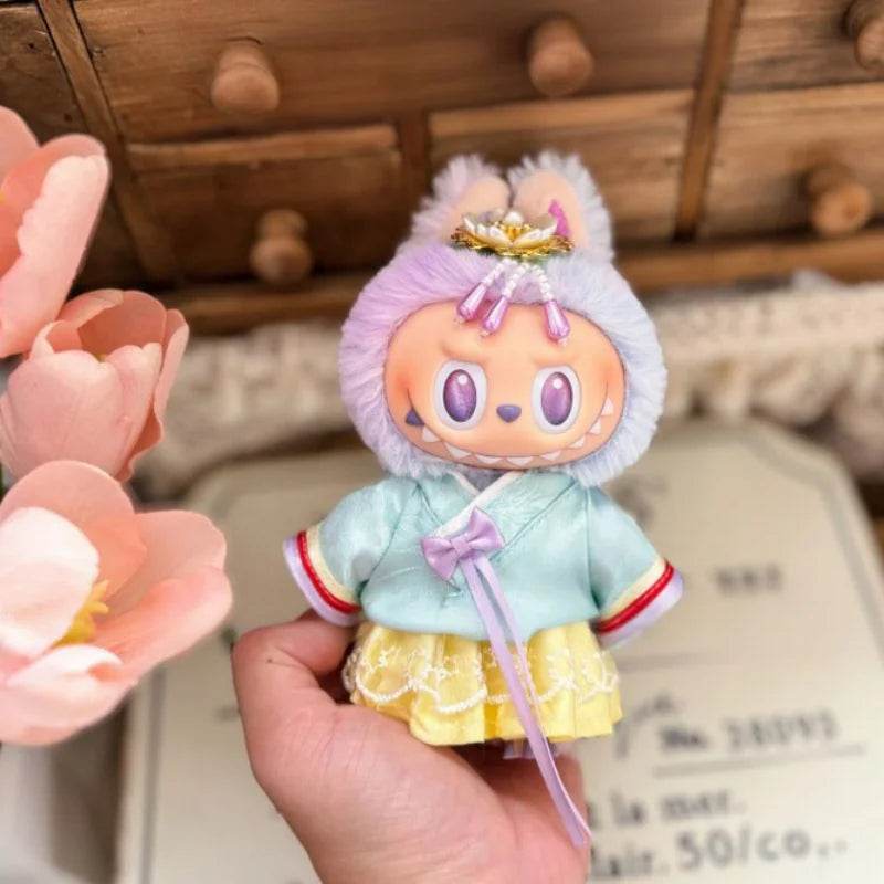 Premium Doll Hanbok Set With Headdress For Labubu 17cm - ToylandEU