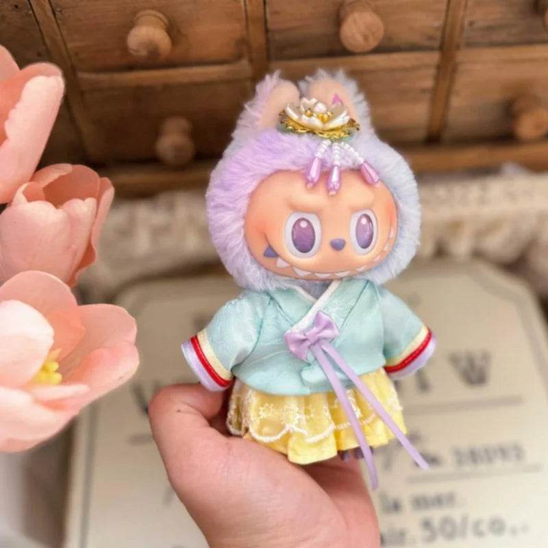 Premium Doll Hanbok Set With Headdress For Labubu 17cm - ToylandEU