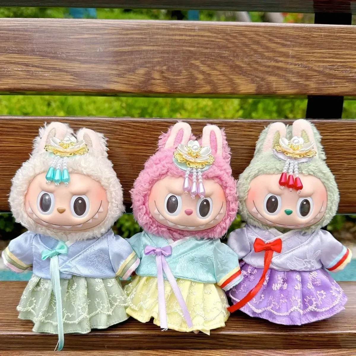 Premium Doll Hanbok Set With Headdress For Labubu 17cm - ToylandEU