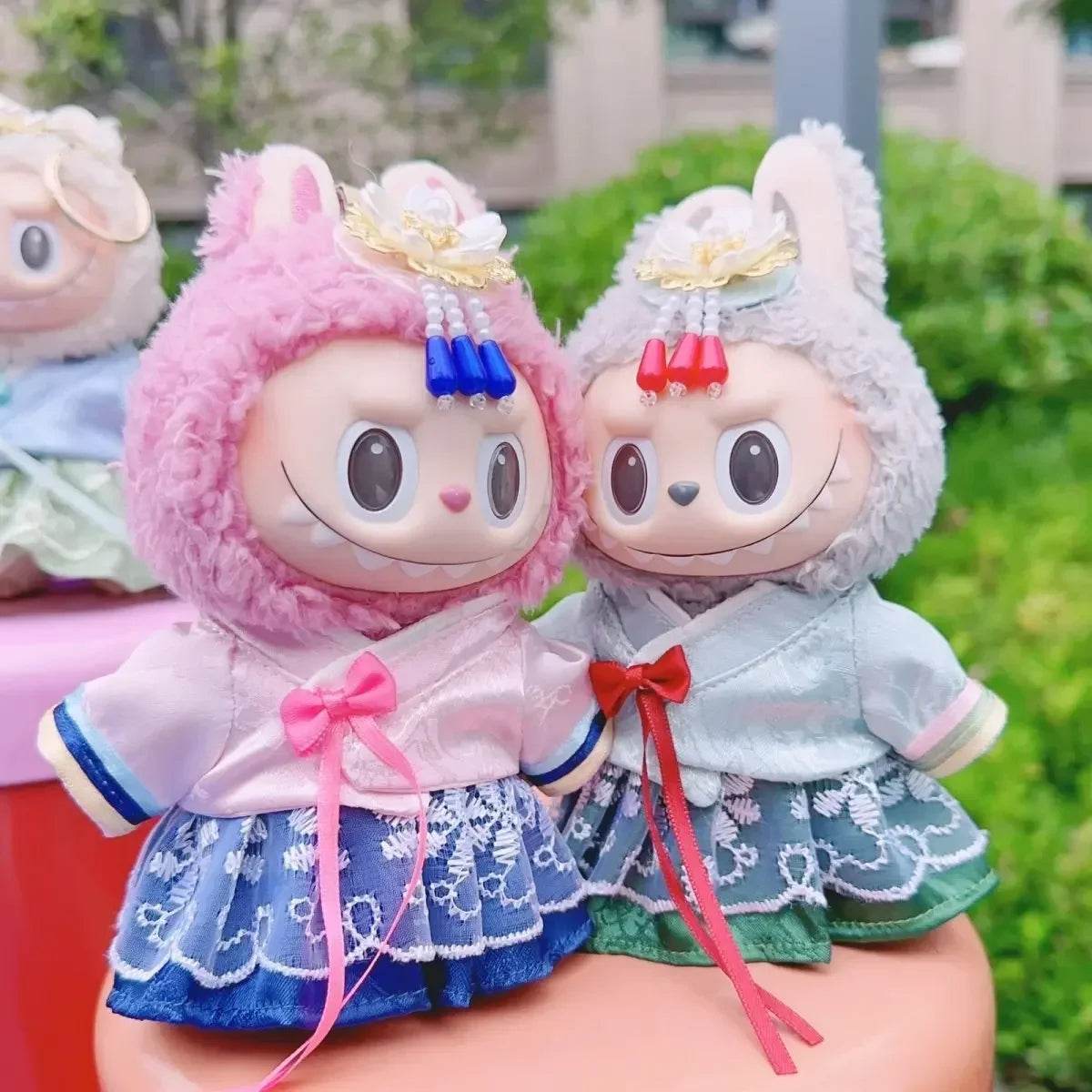 Premium Doll Hanbok Set With Headdress For Labubu 17cm - ToylandEU