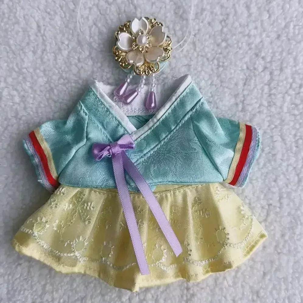 Premium Doll Hanbok Set With Headdress For Labubu 17cm - ToylandEU