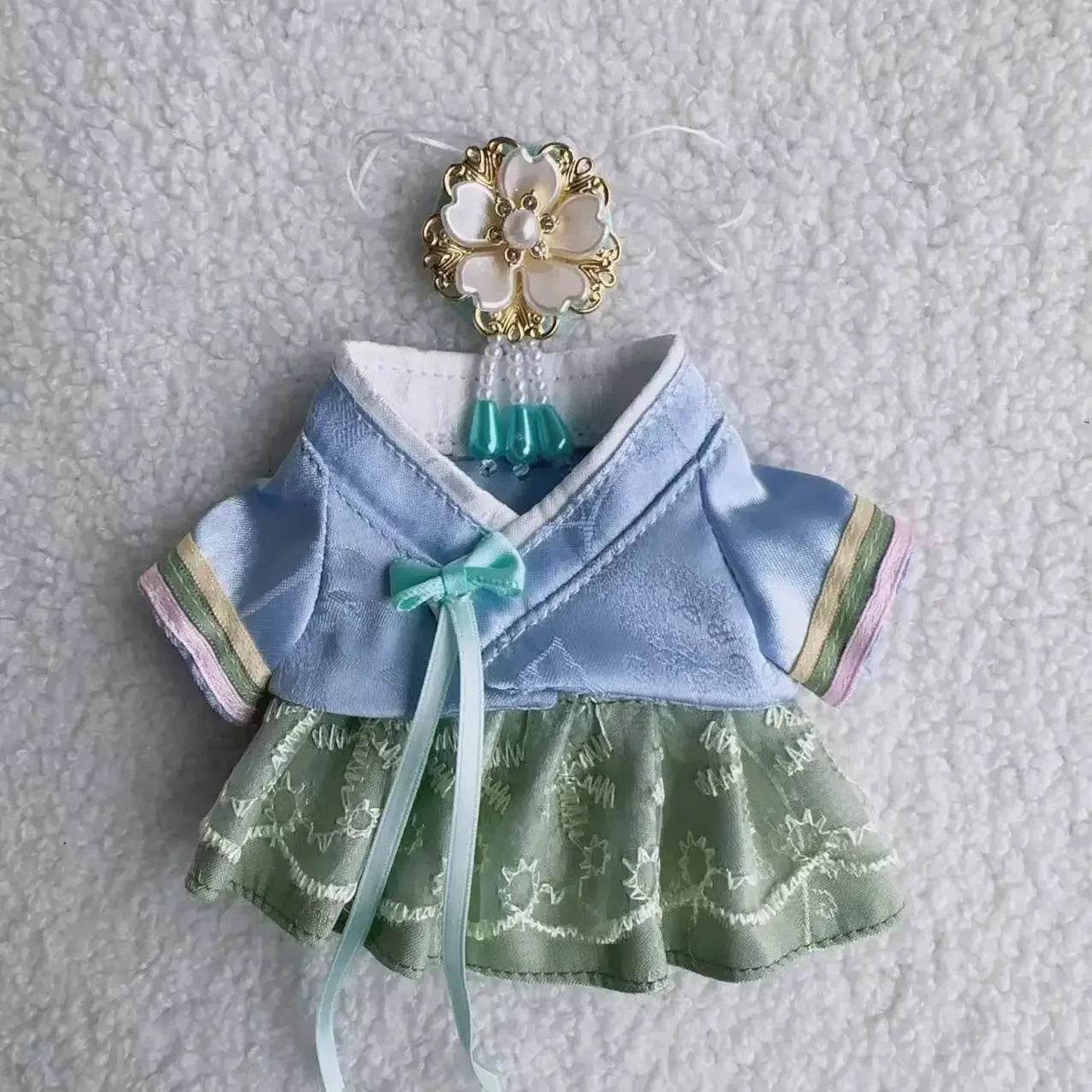 Premium Doll Hanbok Set With Headdress For Labubu 17cm - ToylandEU