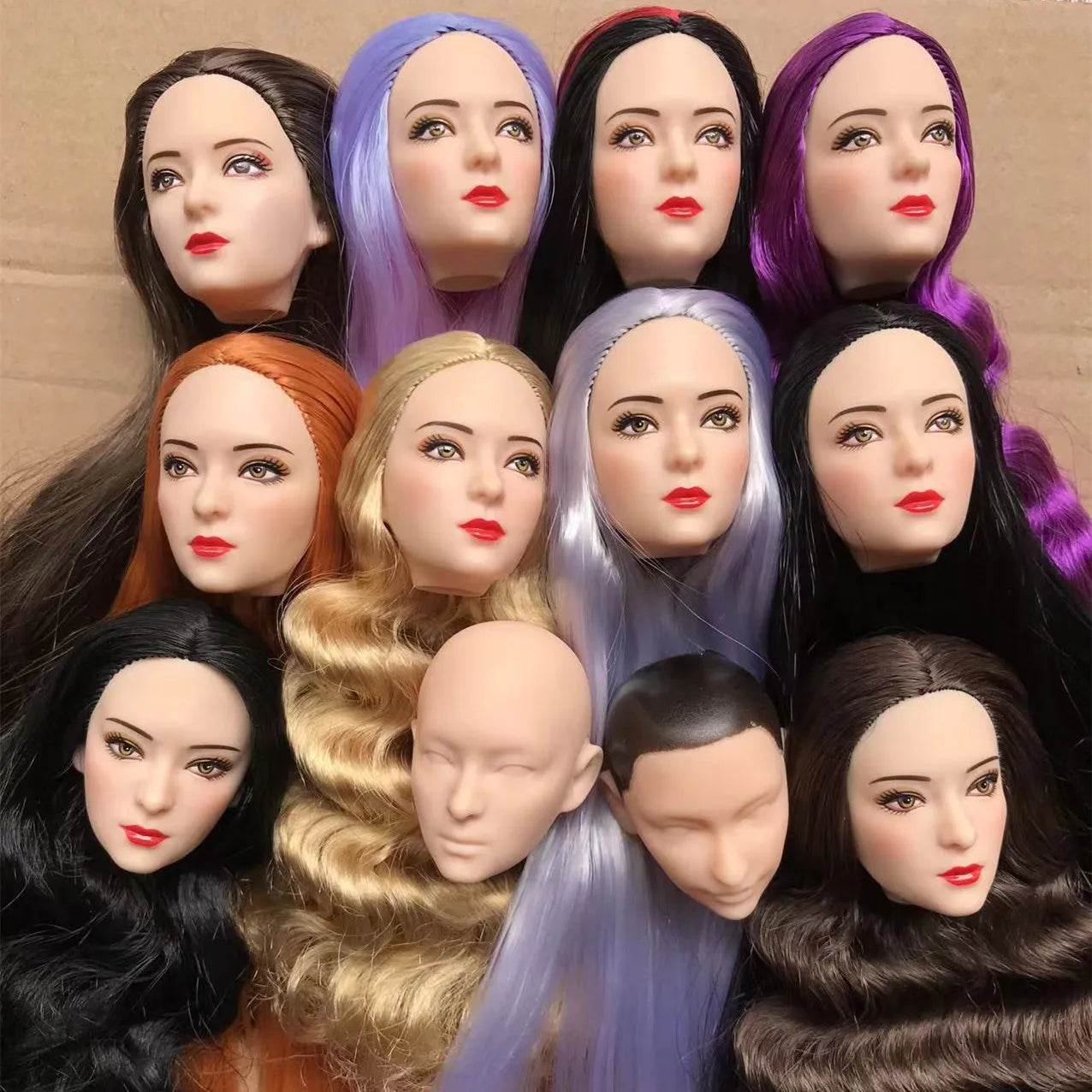 Premium Doll Heads With Long Colorful Hair For Girls - ToylandEU