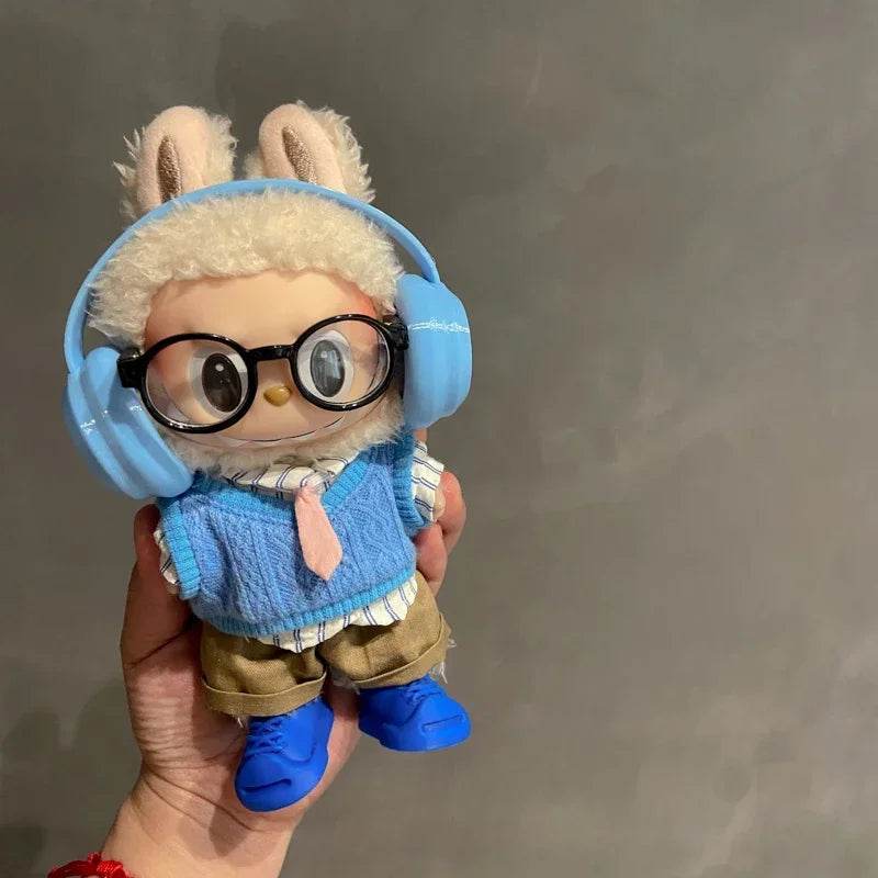 Premium Doll Outfit Accessories Set with Vest and Headset for 15-17cm Labubu and 10cm Cotton Dolls - ToylandEU