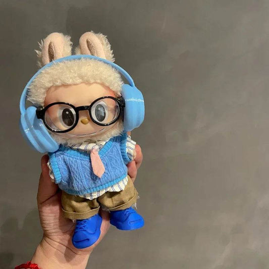 Premium Doll Outfit Accessories Set with Vest and Headset for 15-17cm Labubu and 10cm Cotton Dolls - ToylandEU