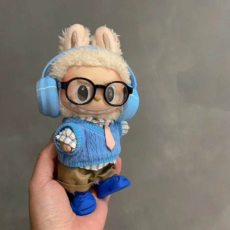 Premium Doll Outfit Accessories Set with Vest and Headset for 15-17cm Labubu and 10cm Cotton Dolls - ToylandEU