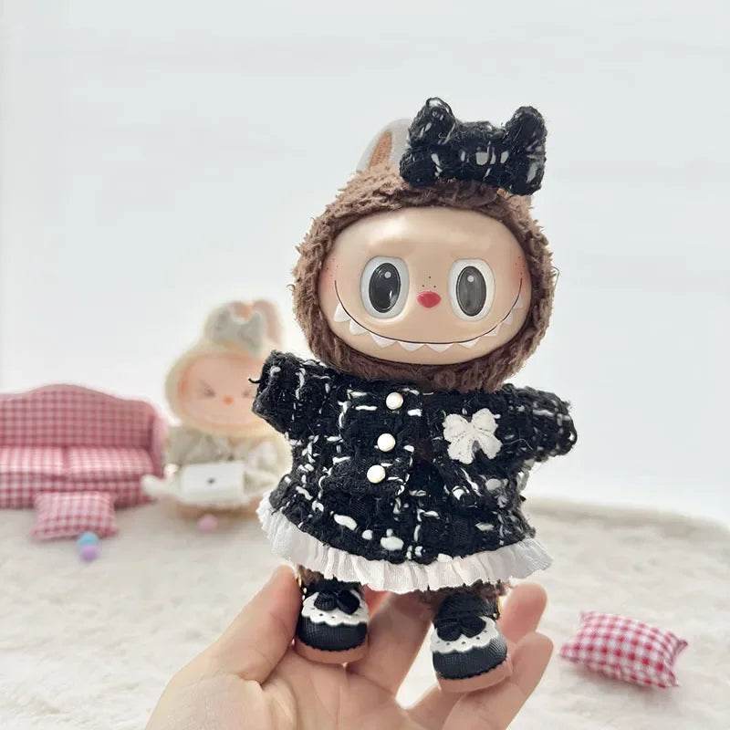 Premium Doll Outfit Set 17cm Labubu Grid For Labubu Fans - ToylandEU