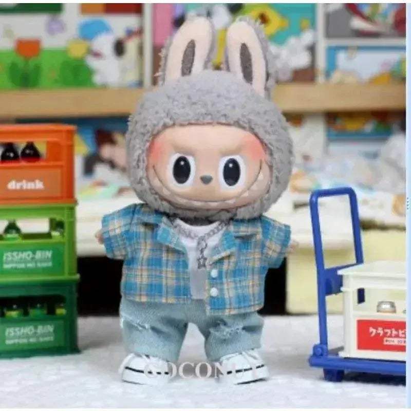 Premium Doll Outfit Summer Shirt And Ripped Jeans For 17cm - ToylandEU