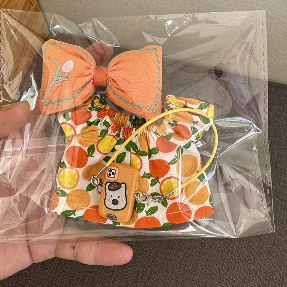 Premium Doll Overalls Dress Set Checkered For Labubu 15-17 - ToylandEU