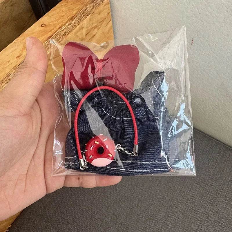 Premium Doll Overalls Dress Set Checkered For Labubu 15-17 - ToylandEU