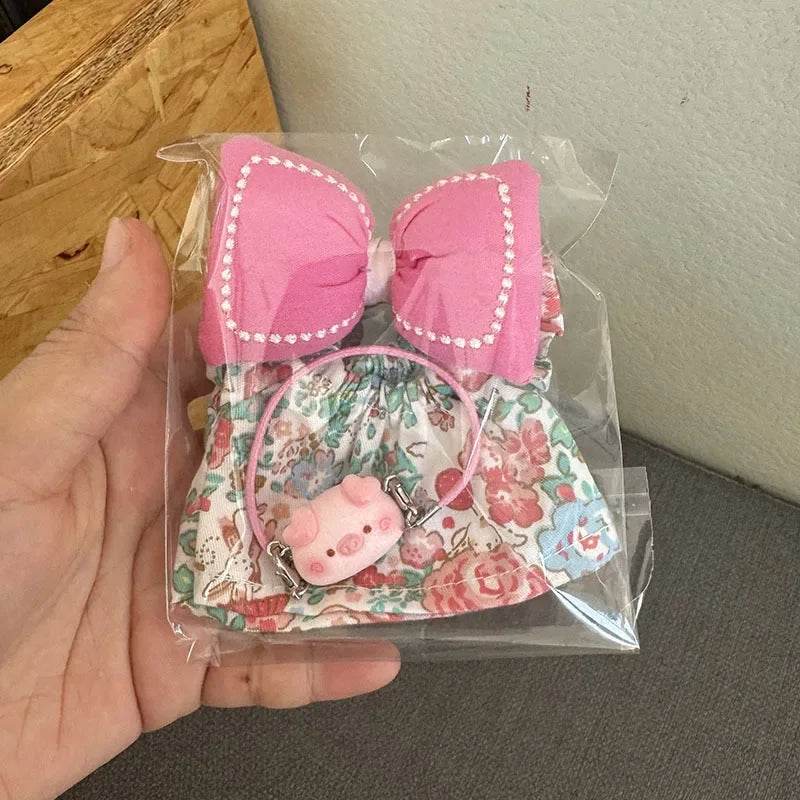 Premium Doll Overalls Dress Set Checkered For Labubu 15-17 - ToylandEU