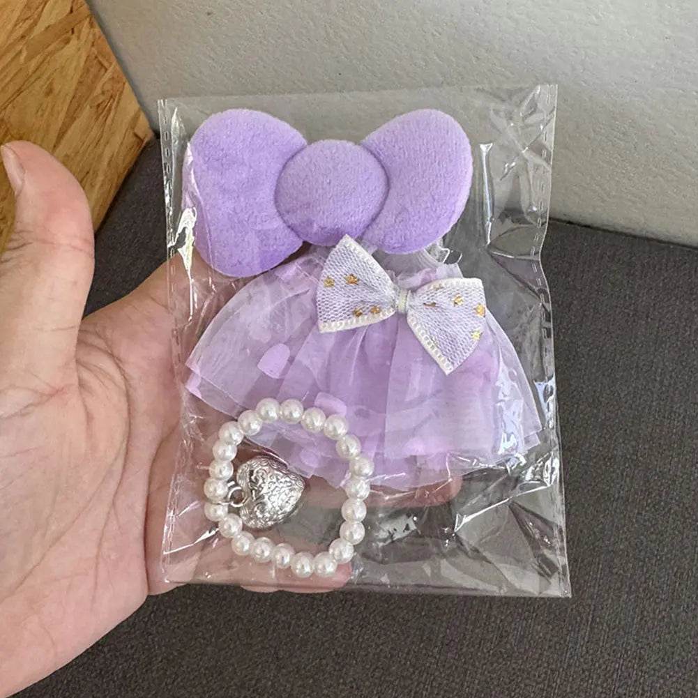 Premium Doll Overalls Dress Set Checkered For Labubu 15-17 - ToylandEU