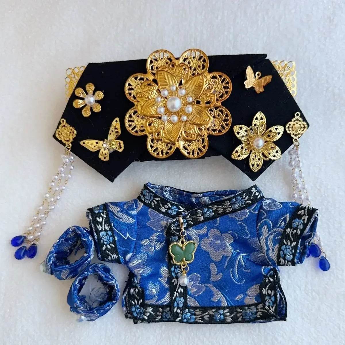 Premium Doll Qipao Traditional Summer Outfit for Labubu - ToylandEU