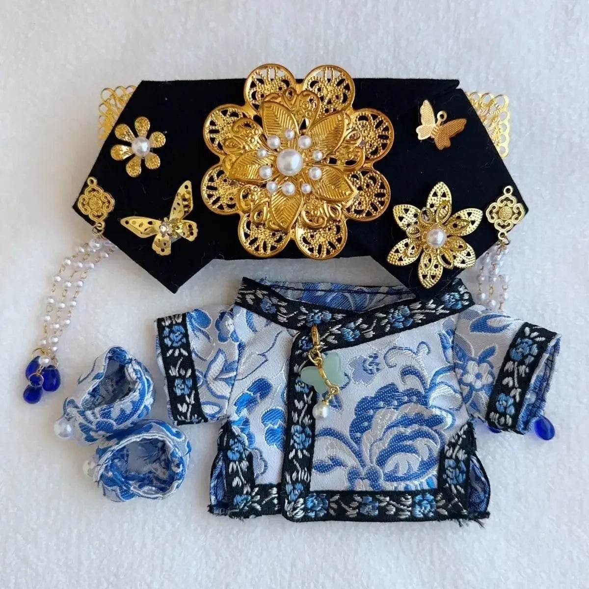 Premium Doll Qipao Traditional Summer Outfit for Labubu - ToylandEU