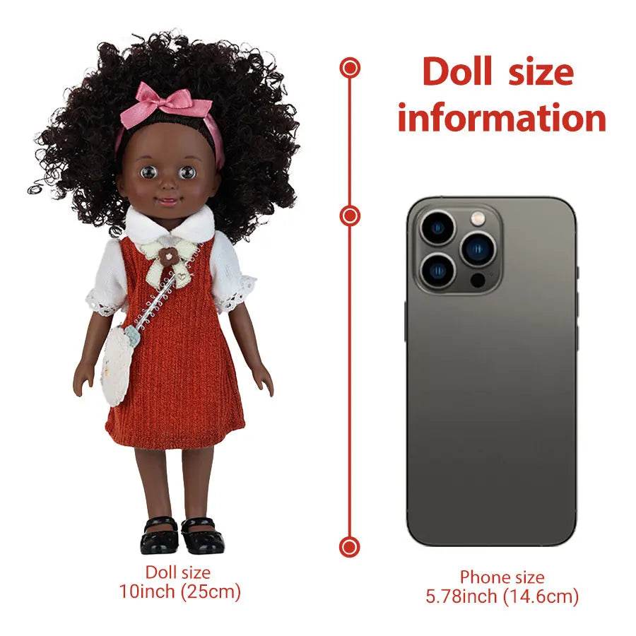 Premium Doll Set African American Natural Hair For Toddlers - ToylandEU