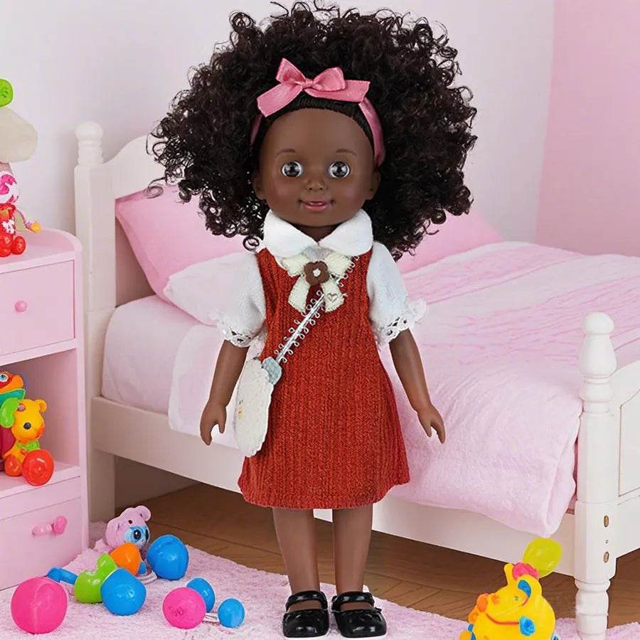 Premium Doll Set African American Natural Hair For Toddlers - ToylandEU